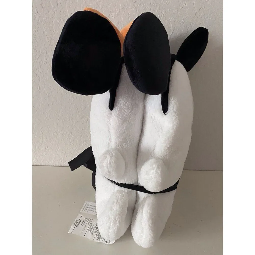 Set Of 2 Disney Halloween Mickey & Minnie‎ Ghost Decorative Sherpa Pillows NEW